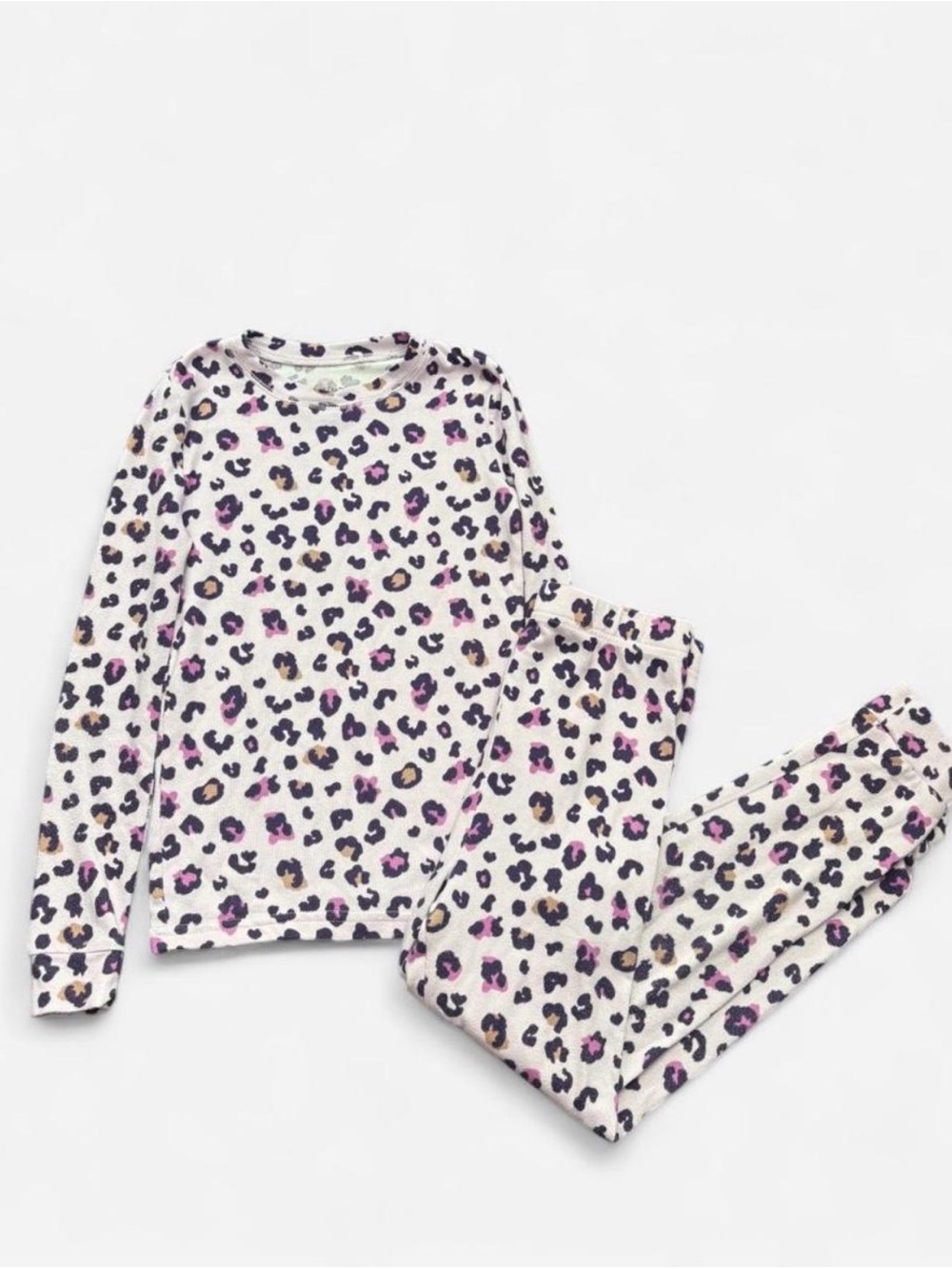 Cuddl Duds Girls' Leopard Print Pajama Set - Light Purple